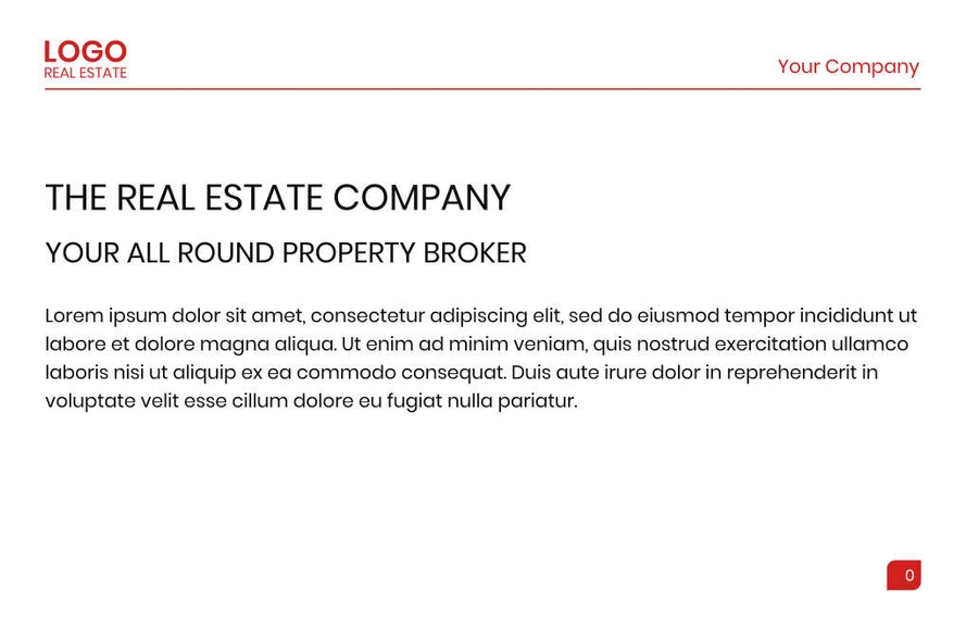 Free real estate – brochure – leading template