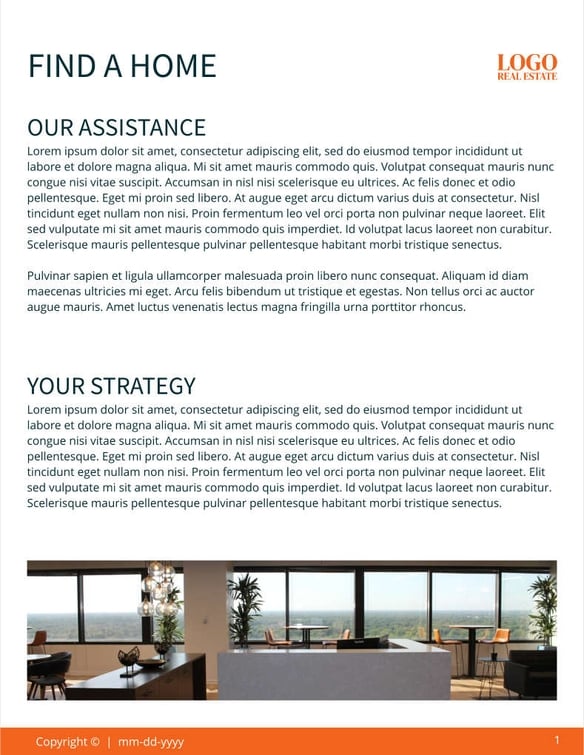 Free real estate – brochure – modern hours template