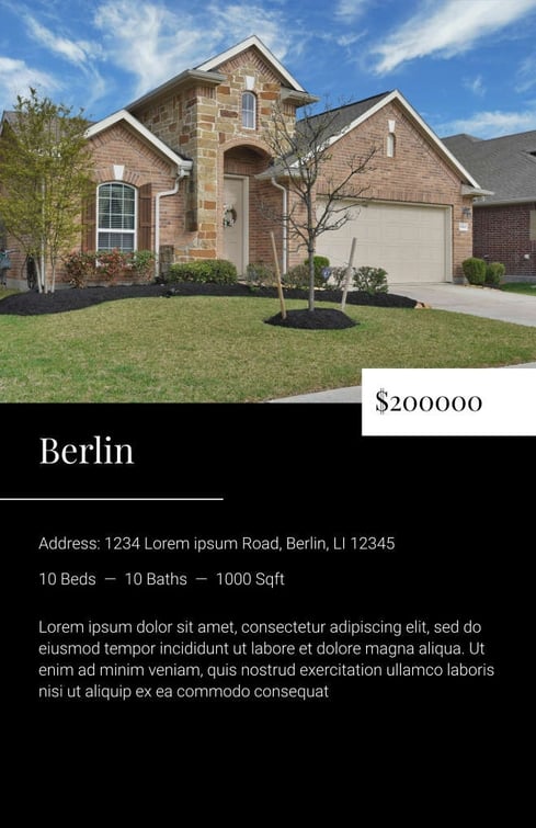 Free real estate – brochure – property sale template