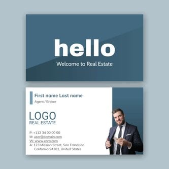 Free real estate – business card template