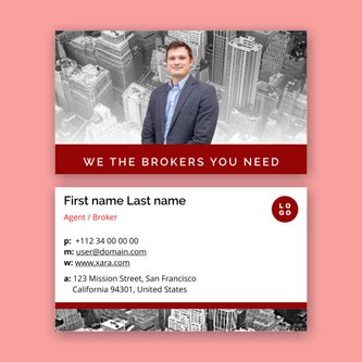 Free real estate – business card template