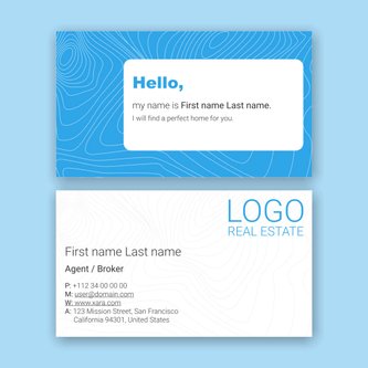 Free real estate – business card template