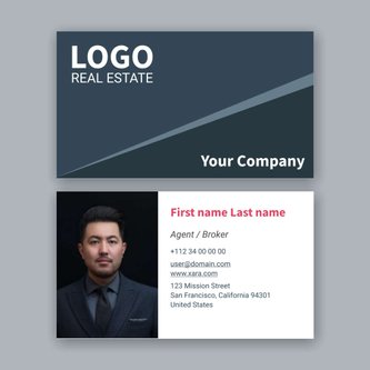 Free real estate – business card template