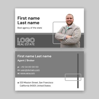 Free real estate – business card template