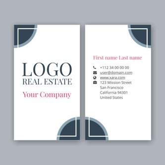 Free real estate – business card template