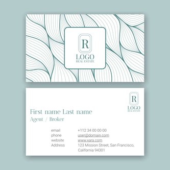 Free real estate – business card template