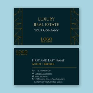 Free real estate – business card template