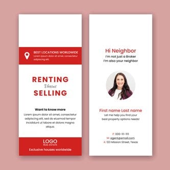 Free real estate – door hanger template