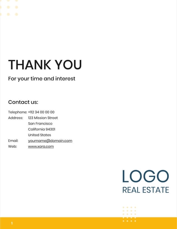 Free real estate – listing presentation – business template
