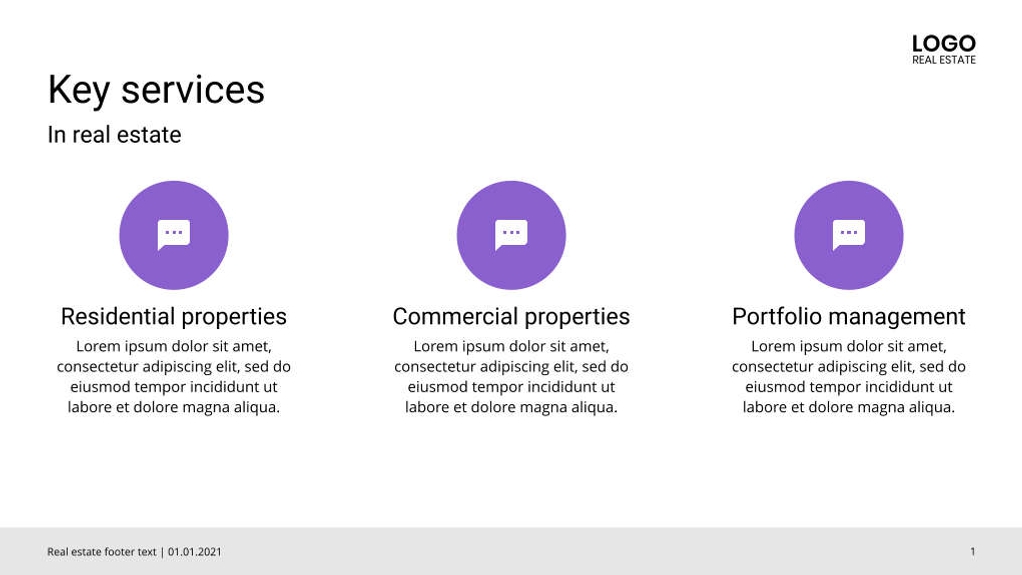 Free real estate – listing presentation – geometry template