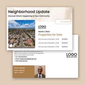 Free real estate – postcard template