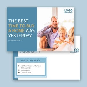 Free real estate – post card template