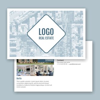 Free real estate – postcard template