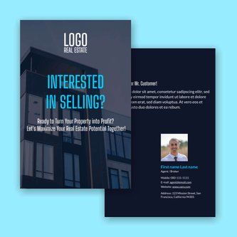 Free real estate – postcard template