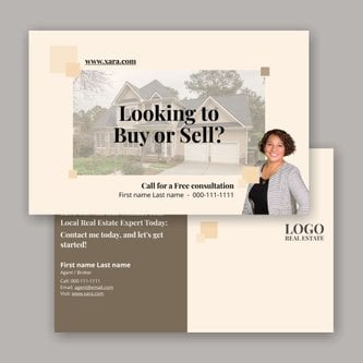 Free real estate – postcard template