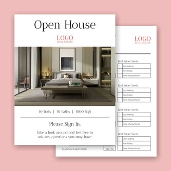 Free open house sign-in sheet template