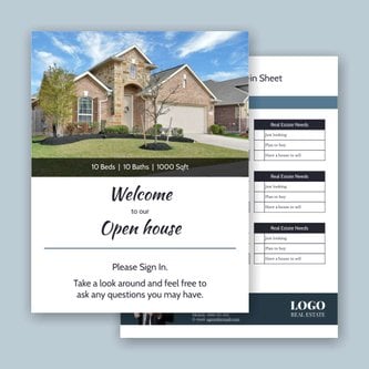 Free open house sign-in sheet template