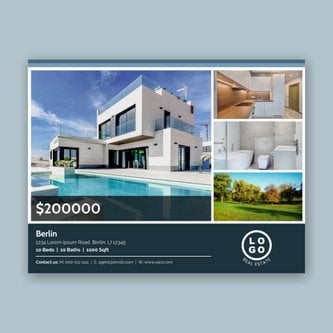 Free real estate – window display template