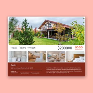 Free real estate – window display template