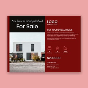 Free real estate – window display template