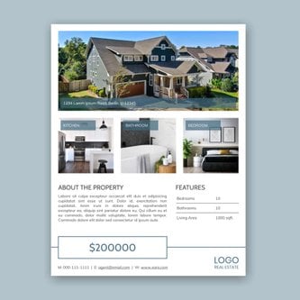 Free real estate – window display template