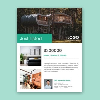 Free real estate – window display template