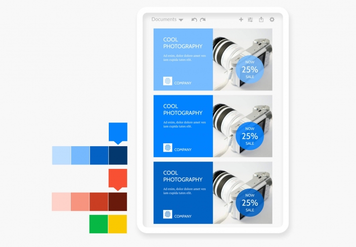 Brand color generator by Xara Cloud | Make your brand shine