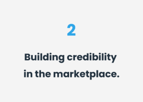 Building credibility in the marketplace