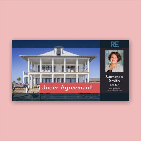 Real Estate LinkedIn Template Xara Cloud Under Agreement