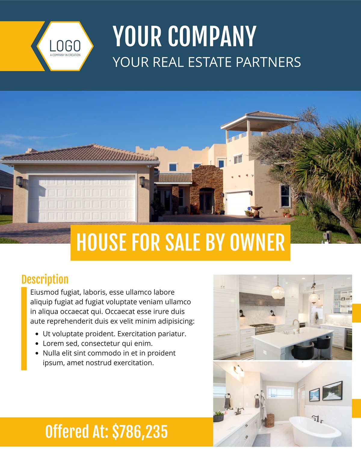 Real Estate Just Listed Flyer Templates - Xara Cloud With Home For Sale By Owner Flyer Template