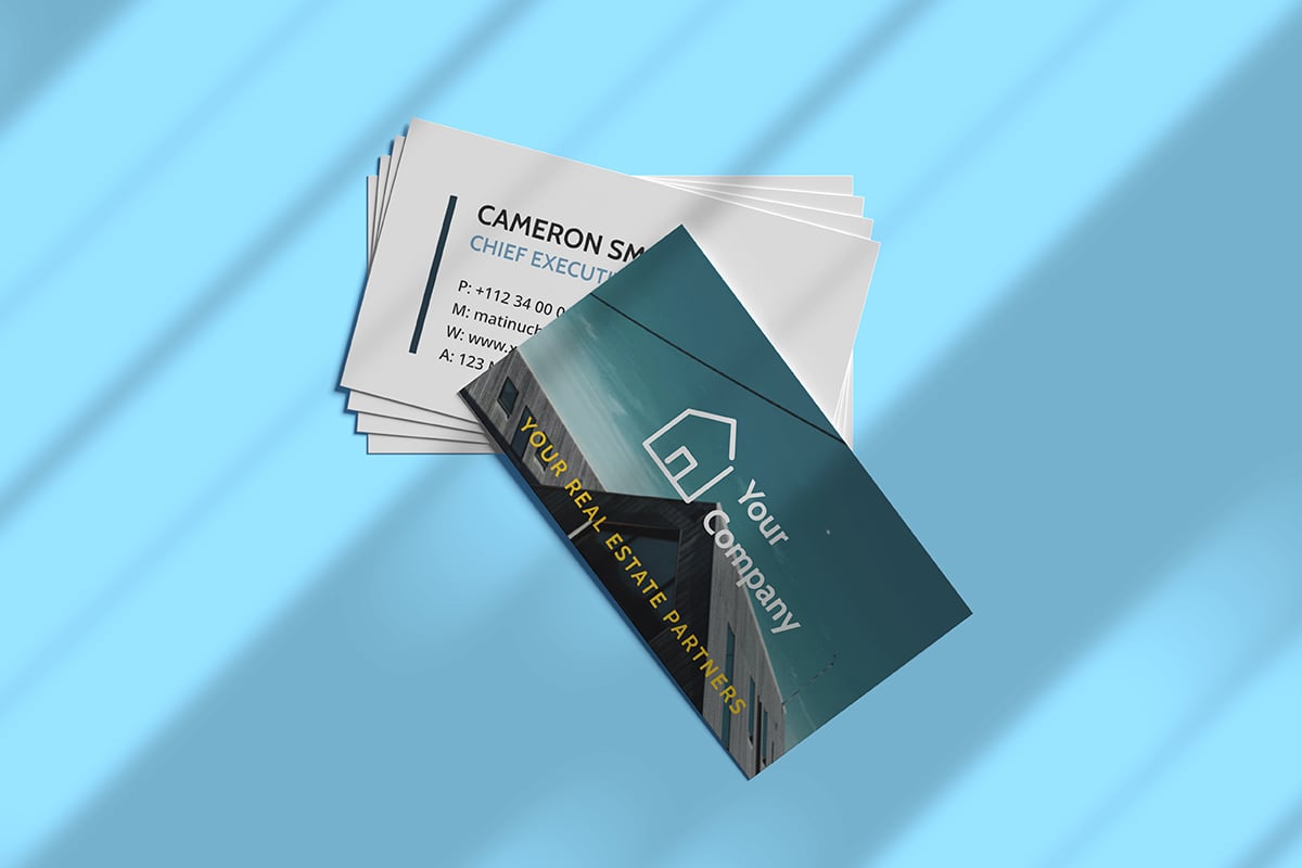 Real estate business logo Royalty Free Vector Image