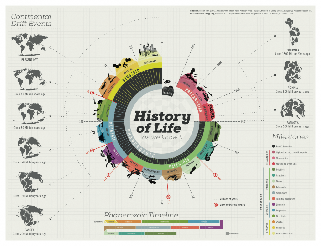 History of life infographic Xara
