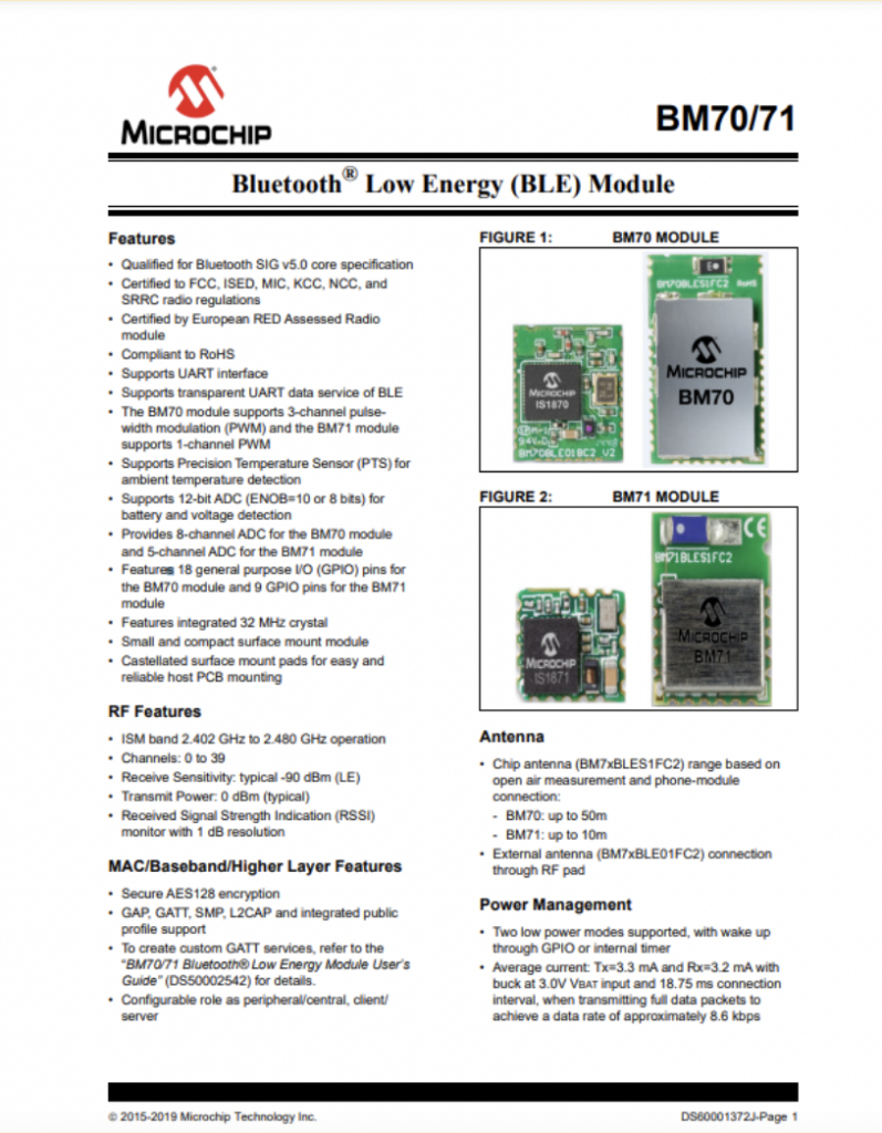 product data sheet example