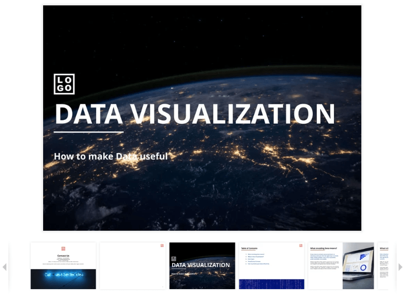 Data Visualization Booklet Template by Xara Cloud
