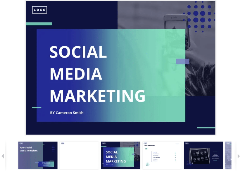 Social Media Marketing Booklet Template by Xara Cloud