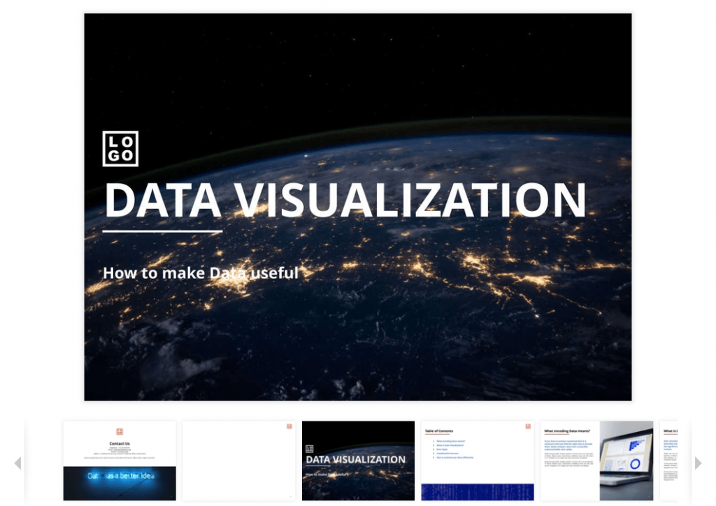 Xara Cloud Data Visualisation Booklet Template