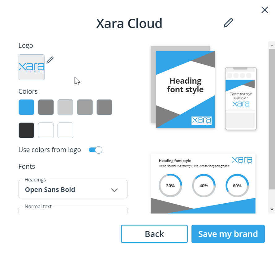 Xara Cloud Brand Book