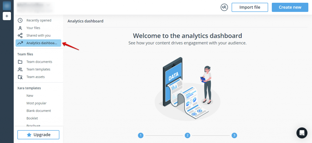 Xara Cloud Document Analytics Dashboard