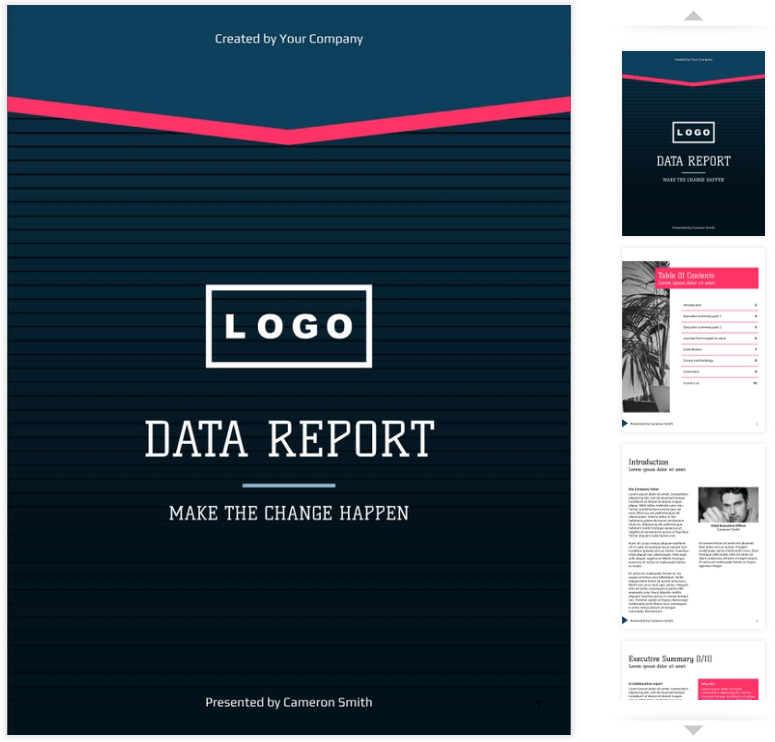 The Data Analytics For Reports Template