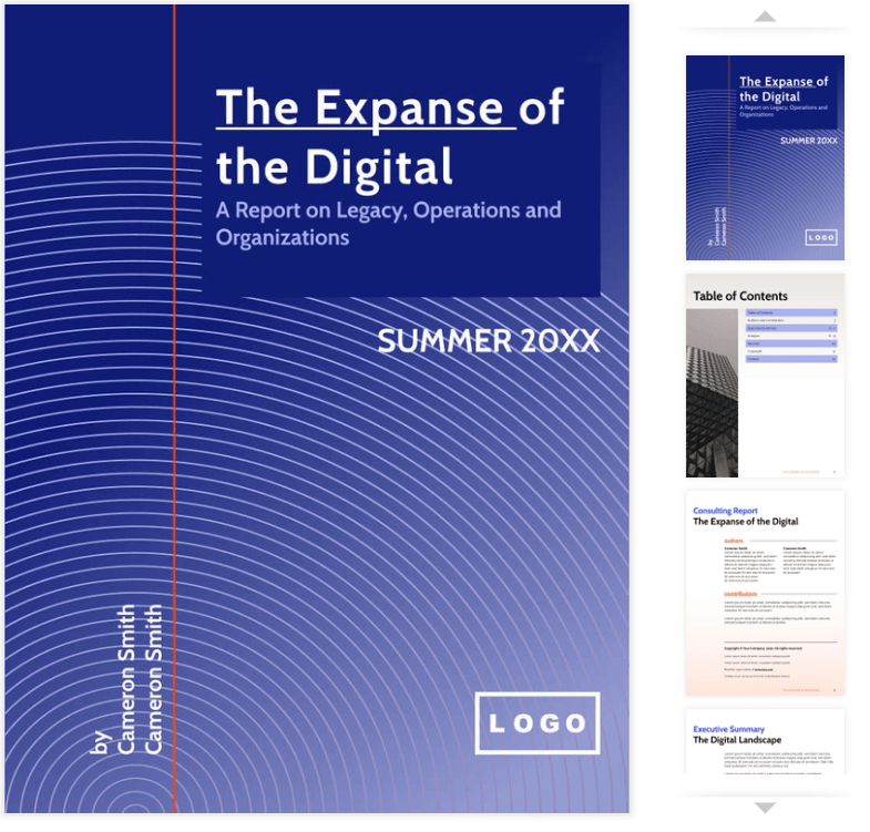 The Digital Consulting For Reports Template