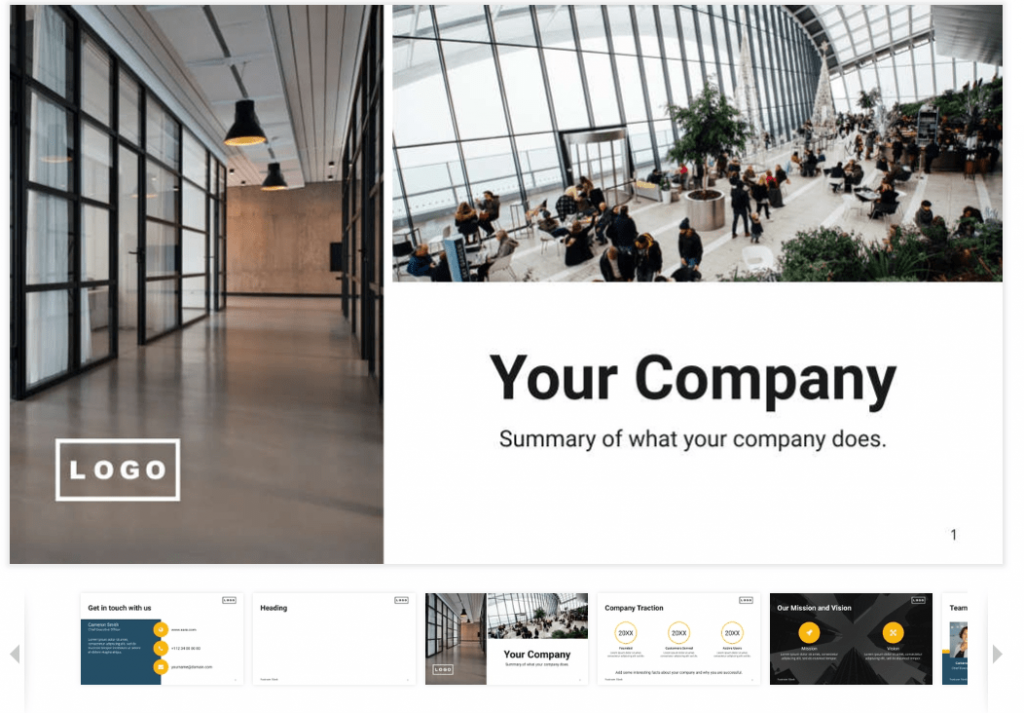 The Company Profile Template