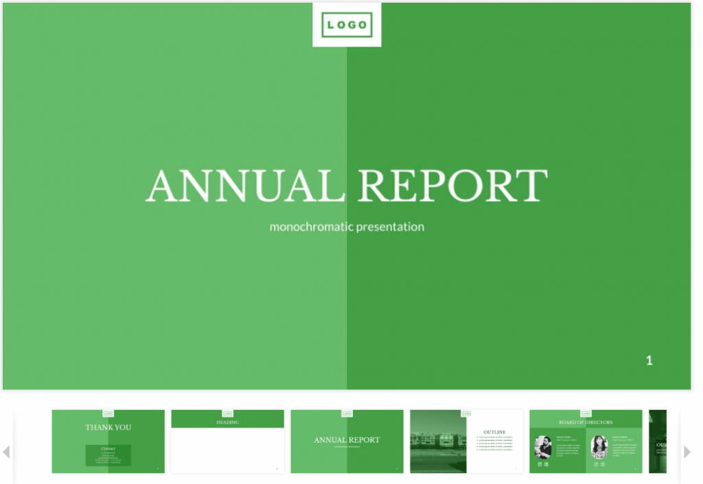 The Annual Report Template