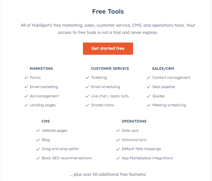 Free Sales Tools Hubspot