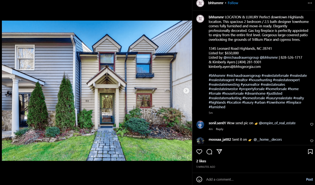 Real estate Instagram Post Idea