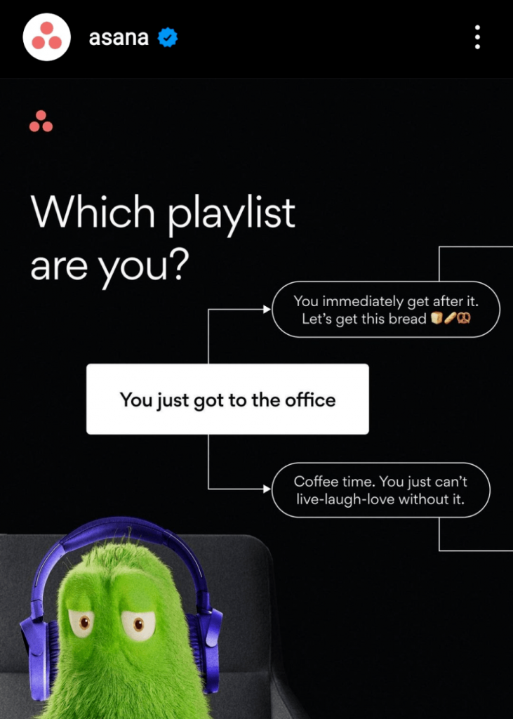 Asana Funny Instagram Carousel post Example