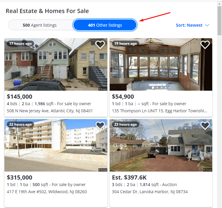 Real Estate Listings on Zillow