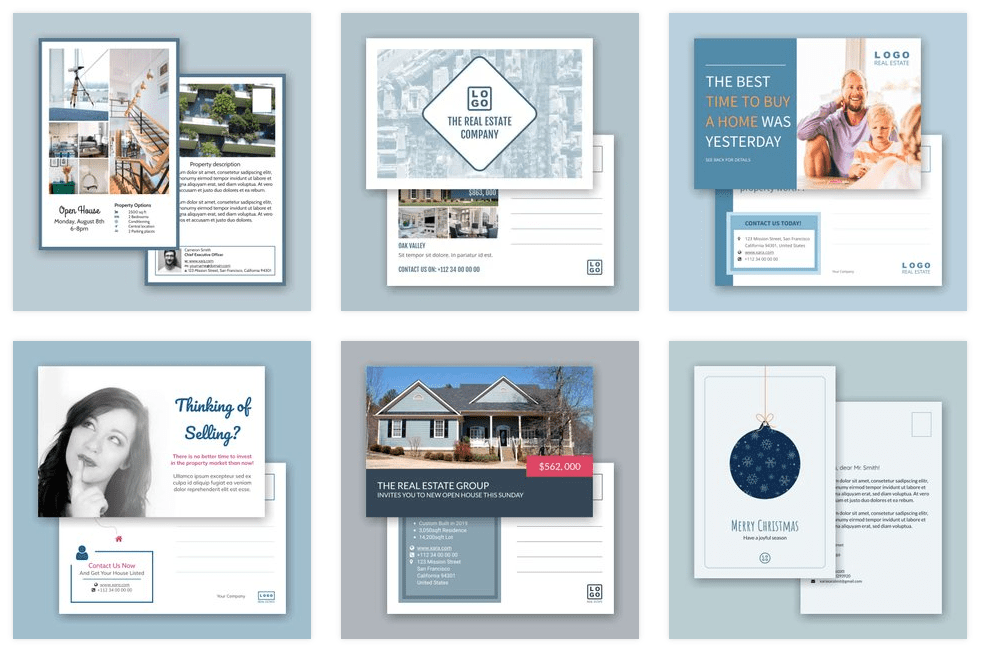 Real Estate Prospecting Postcards Templates from Xara Cloud