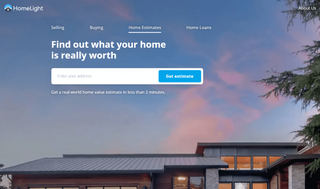 Homelight landing page