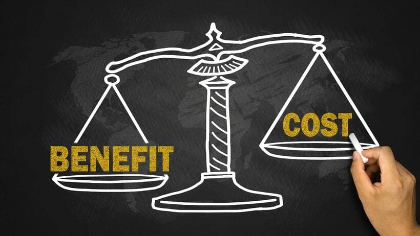 Benefit vs Cost of Real Estate Facebook Ads balanced