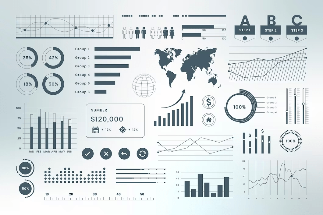 Business Data in Diagrams Tables and Charts